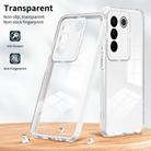 For vivo V27 3 in 1 Clear TPU Color PC Frame Phone Case(White) - 2