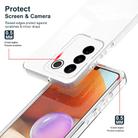 For vivo V27 3 in 1 Clear TPU Color PC Frame Phone Case(White) - 3