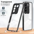 For vivo V27 3 in 1 Clear TPU Color PC Frame Phone Case(Black) - 2