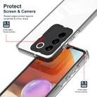 For vivo V27 3 in 1 Clear TPU Color PC Frame Phone Case(Black) - 3