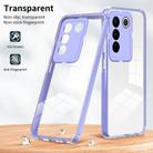 For vivo V27 3 in 1 Clear TPU Color PC Frame Phone Case(Purple) - 2