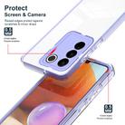 For vivo V27 3 in 1 Clear TPU Color PC Frame Phone Case(Purple) - 3