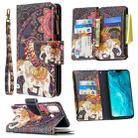 For Huawei Honor 9X Lite Colored Drawing Pattern Zipper Horizontal Flip Leather Case with Holder & Card Slots & Wallet(Flower Elephants) - 1