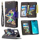 For Huawei Honor 9X Lite Colored Drawing Pattern Zipper Horizontal Flip Leather Case with Holder & Card Slots & Wallet(Big Butterfly) - 1