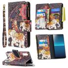 For Sony Xperia L4 Colored Drawing Pattern Zipper Horizontal Flip Leather Case with Holder & Card Slots & Wallet(Flower Elephants) - 1