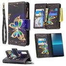 For Sony Xperia L4 Colored Drawing Pattern Zipper Horizontal Flip Leather Case with Holder & Card Slots & Wallet(Big Butterfly) - 1