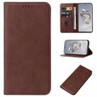 For OnePlus 12 Magnetic Closure Leather Phone Case(Brown) - 1