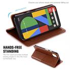 For Google Pixel 4 MUXMA MX109 Horizontal Flip Leather Case with Holder & Card Slot & Wallet(Brown) - 4