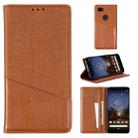 For Google Pixel 3a MUXMA MX109 Horizontal Flip Leather Case with Holder & Card Slot & Wallet(Brown) - 1