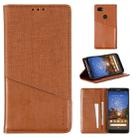 For Google Pixel 3a XL MUXMA MX109 Horizontal Flip Leather Case with Holder & Card Slot & Wallet(Brown) - 1