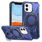 For iPhone 11 MagSafe Magnetic Shockproof Phone Case with Ring Holder(Navy Blue) - 1