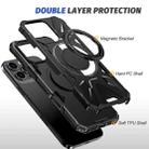 For iPhone 16 Pro Max MagSafe Magnetic Shockproof Phone Case with Ring Holder(Black) - 3