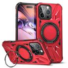 For iPhone 16 Pro Max MagSafe Magnetic Shockproof Phone Case with Ring Holder(Red) - 1