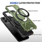 For iPhone 16 Pro Max MagSafe Magnetic Shockproof Phone Case with Ring Holder(Dark Green) - 3