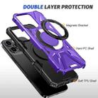 For iPhone 16 Pro Max MagSafe Magnetic Shockproof Phone Case with Ring Holder(Purple) - 3