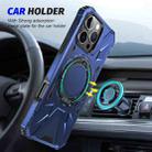 For iPhone 16 Pro MagSafe Magnetic Shockproof Phone Case with Ring Holder(Navy Blue) - 2