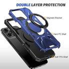 For iPhone 16 Pro MagSafe Magnetic Shockproof Phone Case with Ring Holder(Navy Blue) - 3