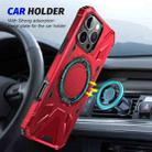 For iPhone 16 Pro MagSafe Magnetic Shockproof Phone Case with Ring Holder(Red) - 2