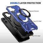 For iPhone 16 Plus MagSafe Magnetic Shockproof Phone Case with Ring Holder(Navy Blue) - 3