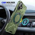 For iPhone 16 Plus MagSafe Magnetic Shockproof Phone Case with Ring Holder(Dark Green) - 2