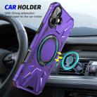 For iPhone 16 Plus MagSafe Magnetic Shockproof Phone Case with Ring Holder(Purple) - 2