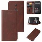 For Fujitsu Arrows Be4 Plus/F-41B/BZ02 Magnetic Closure Leather Phone Case(Brown) - 1