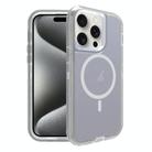 For iPhone 15 Pro Max Shockproof MagSafe Magnetic Phone Case(Transparent Grey) - 1
