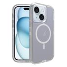 For iPhone 15 Shockproof MagSafe Magnetic Phone Case(Transparent Grey) - 1