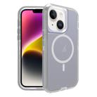 For iPhone 14 Plus Shockproof MagSafe Magnetic Phone Case(Transparent Grey) - 1