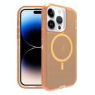 For iPhone 14 Pro Shockproof MagSafe Magnetic Phone Case(Transparent Gold) - 1