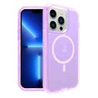 For iPhone 13 Pro Shockproof MagSafe Magnetic Phone Case(Transparent Purple) - 1