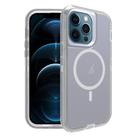 For iPhone 12 Pro Max Shockproof MagSafe Magnetic Phone Case(Transparent Grey) - 1