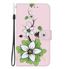 For Samsung Galaxy A24 4G Crystal Texture Colored Drawing Leather Phone Case(Lily) - 2