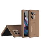 For OPPO Find N2 Extraordinary Series Hinged Folding Full Phone Case(Coffee) - 1