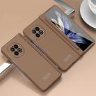 For vivo X Fold2 Extraordinary Series Hinged Folding Full Coverage Phone Case with Pen Slot & Stylus(Coffee) - 1