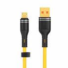 USB to Micro USB Liquid Silicone Charging Data Cable, Length: 1.2m(Yellow) - 1