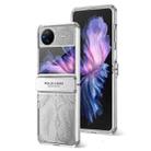 For vivo X Flip Angel Wings Electroplated Frosted Phone Case(Silver) - 1