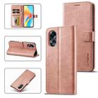 For OPPO A18 4G / A38 4G LC.IMEEKE Calf Texture Horizontal Flip Leather Case(Rose Gold) - 1