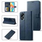 For OPPO A18 4G / A38 4G LC.IMEEKE Calf Texture Horizontal Flip Leather Case(Blue) - 1