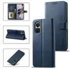 For OPPO Reno10 / Reno10 Pro 5G Global LC.IMEEKE Calf Texture Horizontal Flip Leather Case(Blue) - 1