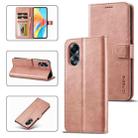 For OPPO Reno8 T 4G LC.IMEEKE Calf Texture Horizontal Flip Leather Case(Rose Gold) - 1