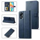 For OPPO Reno8 T 4G LC.IMEEKE Calf Texture Horizontal Flip Leather Case(Blue) - 1