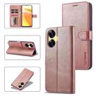 For Realme C55 LC.IMEEKE Calf Texture Horizontal Flip Leather Case(Rose Gold) - 1