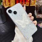 For iPhone 15 Starry Sequin Embroidered Butterfly Epoxy TPU Phone Case(Silver) - 1