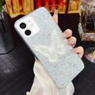 For iPhone 12 Starry Sequin Embroidered Butterfly Epoxy TPU Phone Case(Silver) - 1