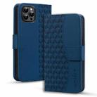 For iPhone 11 Pro Business Diamond Buckle Leather Phone Case with Lanyard(Royal Blue) - 1