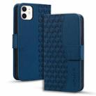 For iPhone 12 / 12 Pro Business Diamond Buckle Leather Phone Case with Lanyard(Royal Blue) - 1