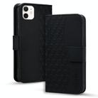 For iPhone 12 / 12 Pro Business Diamond Buckle Leather Phone Case with Lanyard(Black) - 1