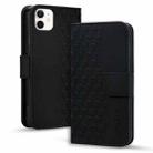 For iPhone 12 mini Business Diamond Buckle Leather Phone Case with Lanyard(Black) - 1