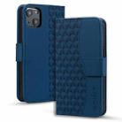 For iPhone 15 Business Diamond Buckle Leather Phone Case with Lanyard(Royal Blue) - 1